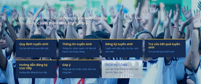 Cổng thông tin tư vấn tuyển sinh trực tuyến Hà Nội năm học 2017-2018.